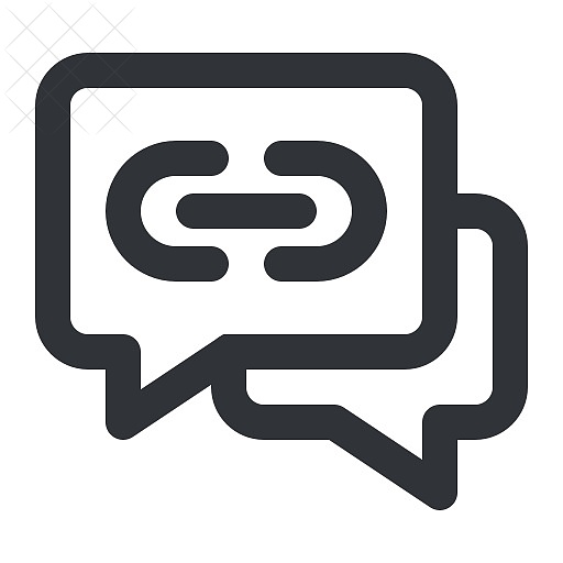 Anchor, chat, communication, conversation, link icon.