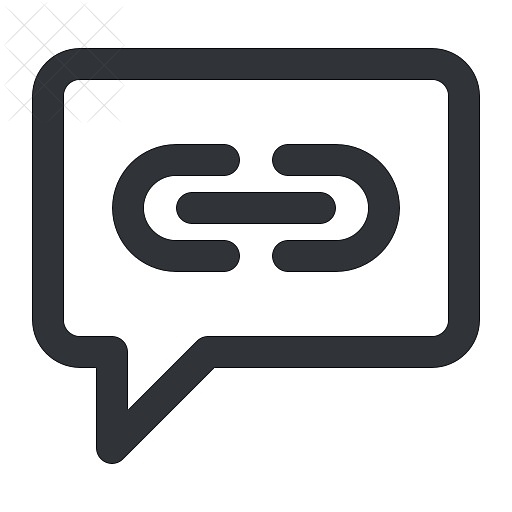 Anchor, bubble, chat, communication, conversation icon.