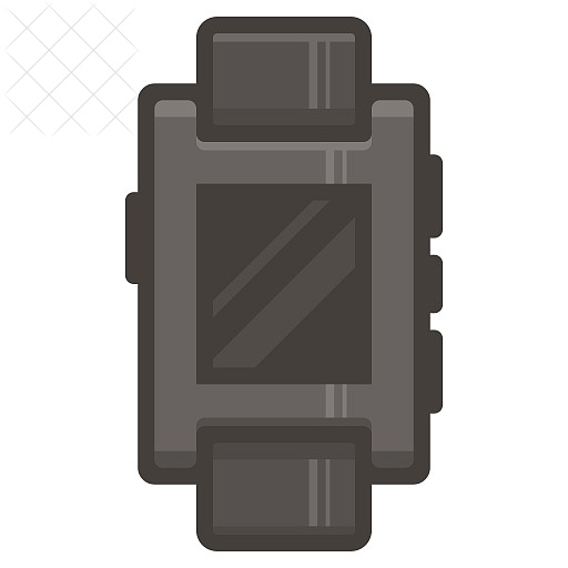 Pebbble, smartwatch, watch icon.