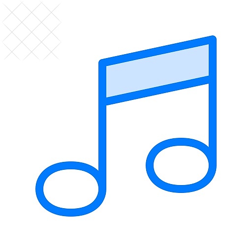 Music, music player, musical note, quaver, song icon.