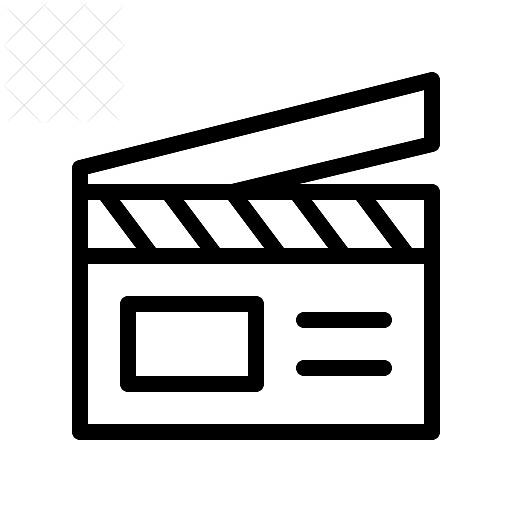 Cinema, clapperboard, film, movie, tool icon.