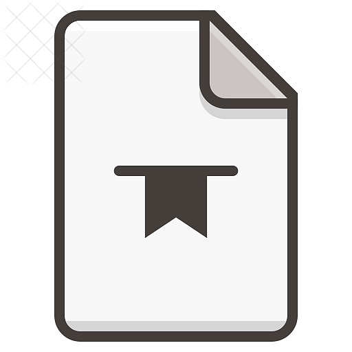 Document, bookmark, file icon.