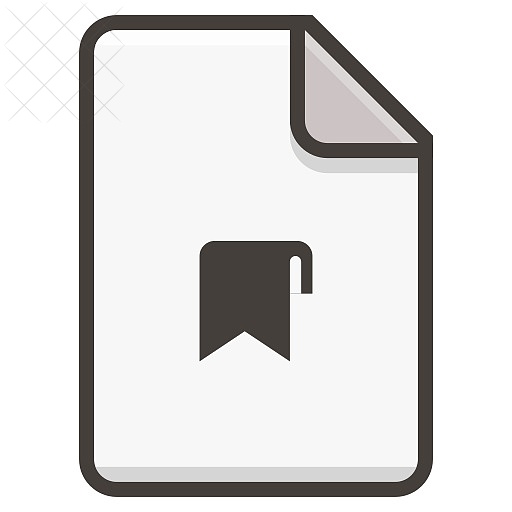 Document, bookmark, file icon.
