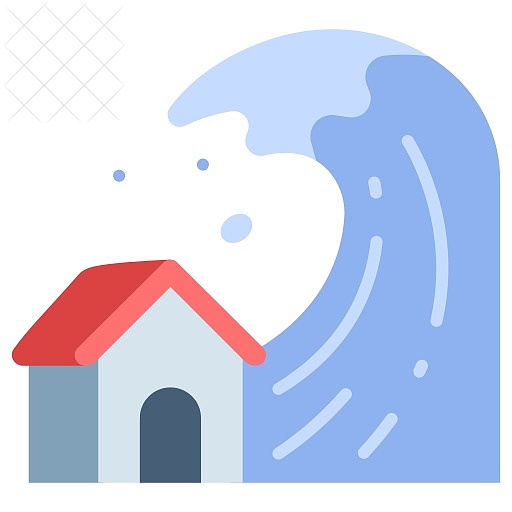 Disaster, ocean, sea, storm, tsunami icon.