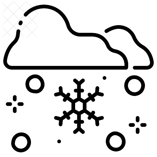 Cloud, cold, frost, season, snow icon.