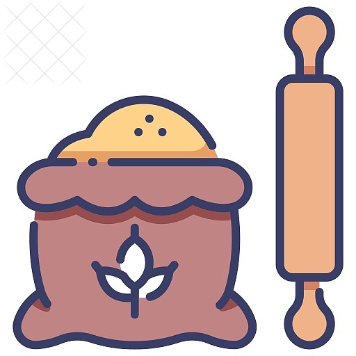 Baker, bakery, food, homemade, pin icon.