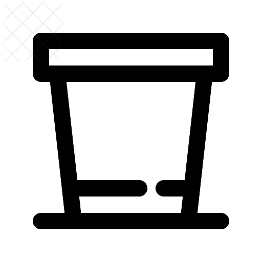 Barbershop, bin, trash, trashcan, wastebasket icon.