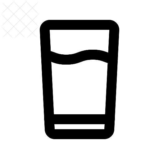 Drinks, glass, water icon.