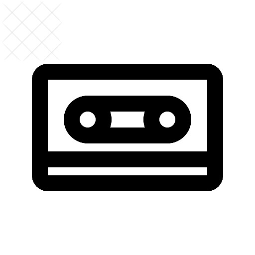 Entertainment, music, tape icon.