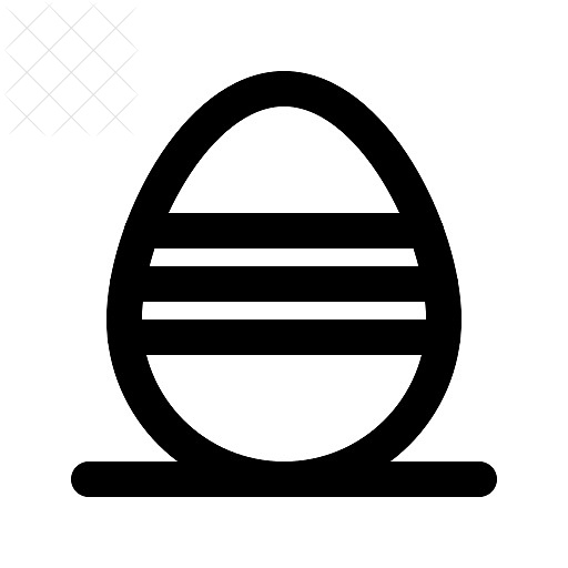 Easter, egg icon.