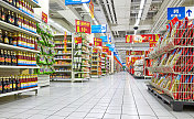 超市货架通道图片素材