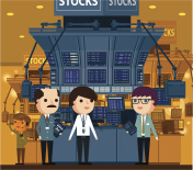 股票市场及交易商图片素材