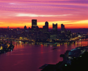 匹兹堡在日落时分图片素材