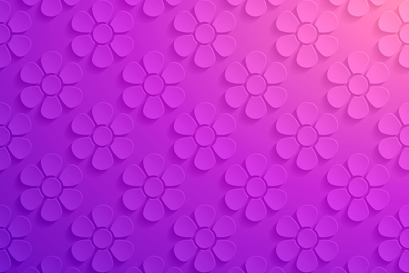 抽象紫色背景-花朵圖案插畫圖片