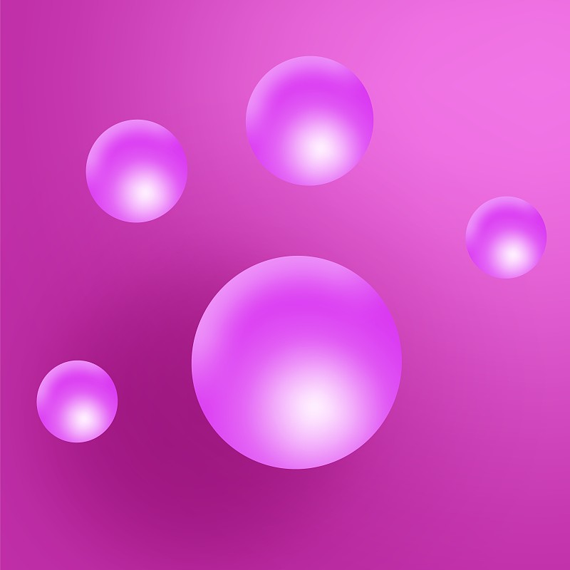 粉色背景上的粉色泡泡或氣球插畫圖片