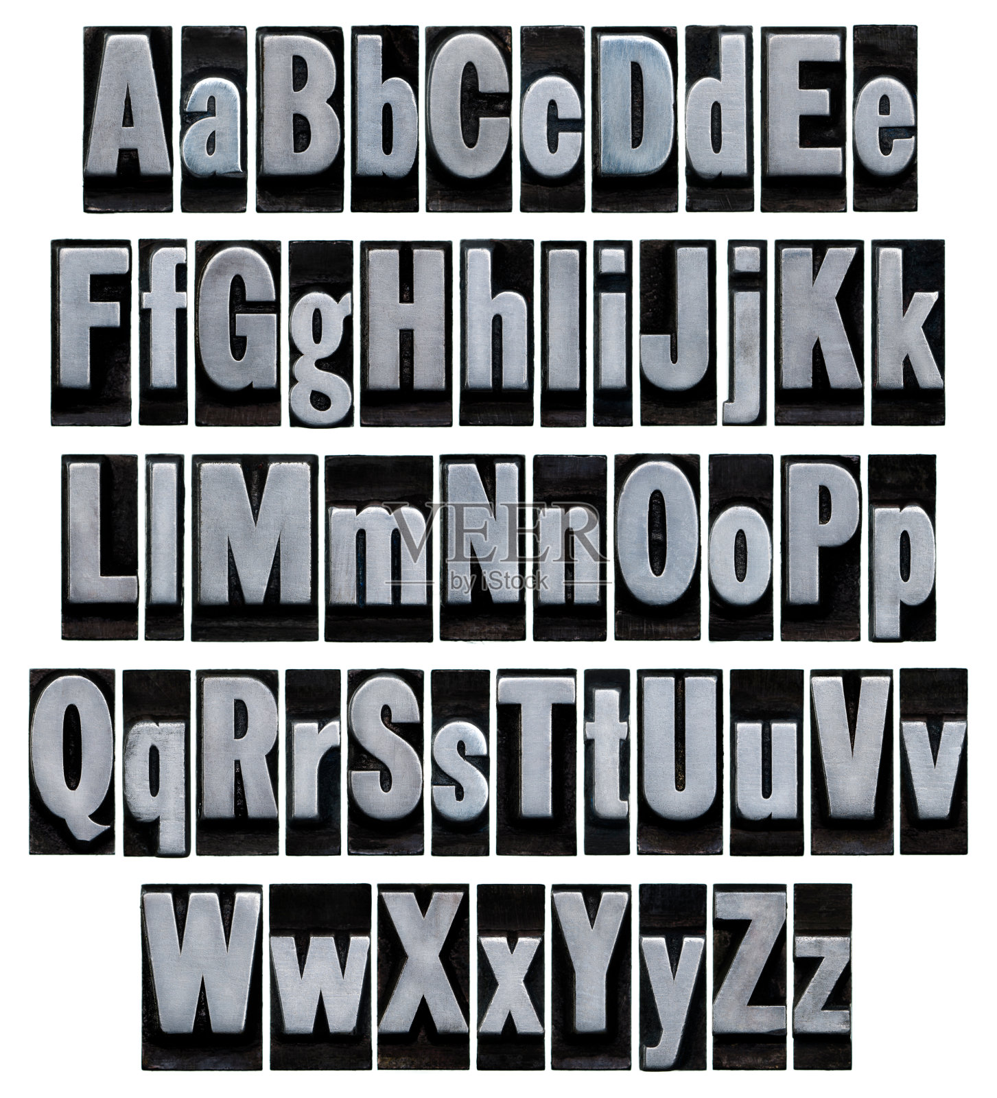 字母-旧的金属凸版印刷字体照片摄影图片