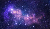 紫色空间恒星图片素材