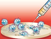 H1N1微生物/猪流感病毒图片素材