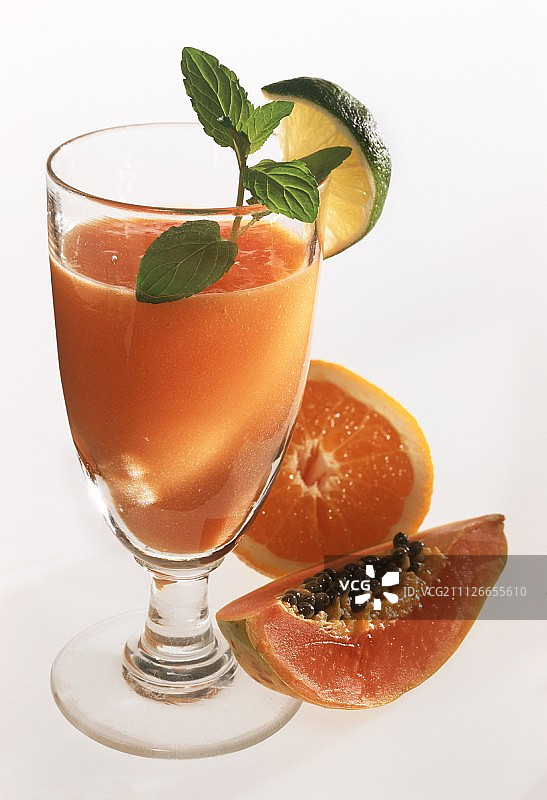 木瓜橙饮料图片素材