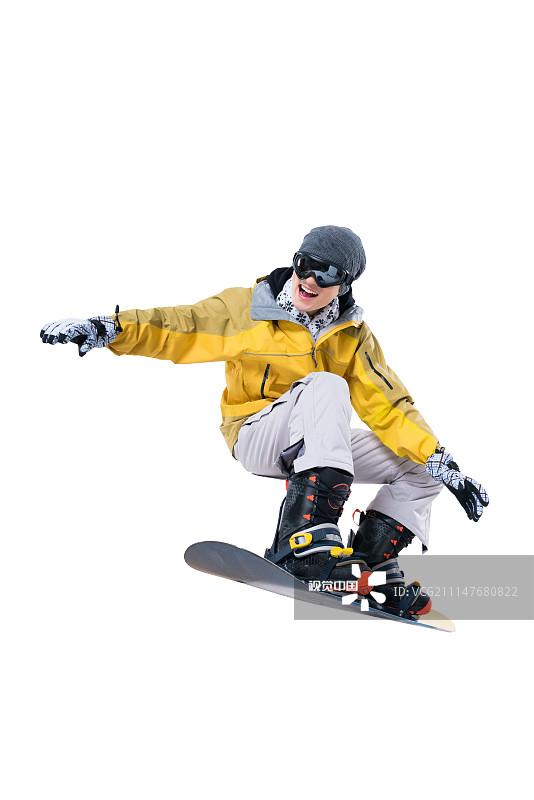 年轻男子滑雪图片素材