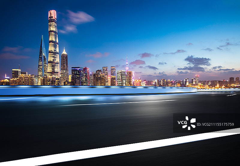 上海城市道路图片素材