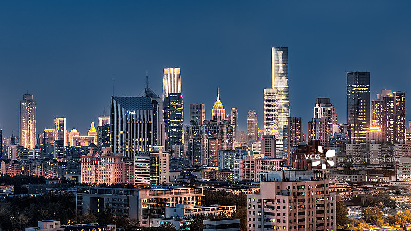 天津城市夜景图片素材