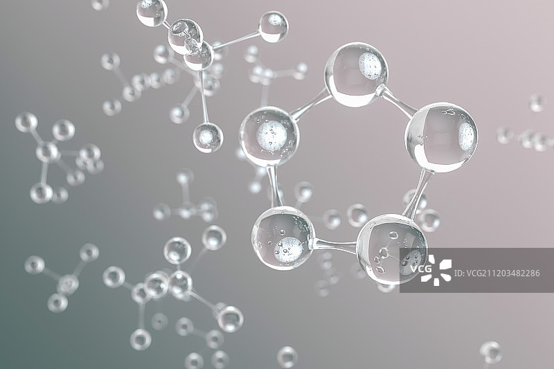 3D玻球组成的分子结构图片素材