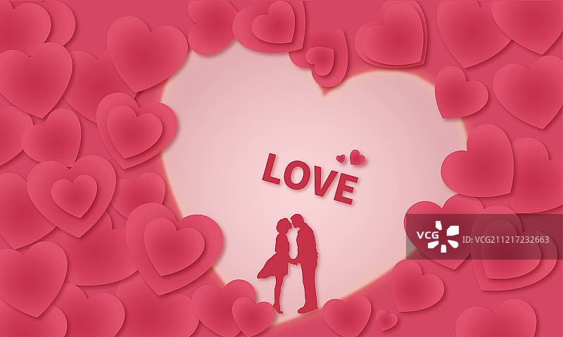 520浪漫情人节，情侣求婚拥抱接吻剪纸风插画背景海报图片素材