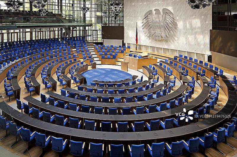 波恩联邦议院全体会议，波恩，莱茵兰，北莱茵-威斯特伐利亚，德国，欧洲图片素材