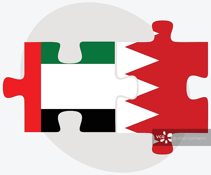 阿拉伯联合酋长国和巴林国旗图片素材