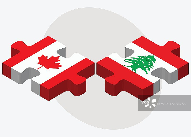加拿大和黎巴嫩国旗图片素材