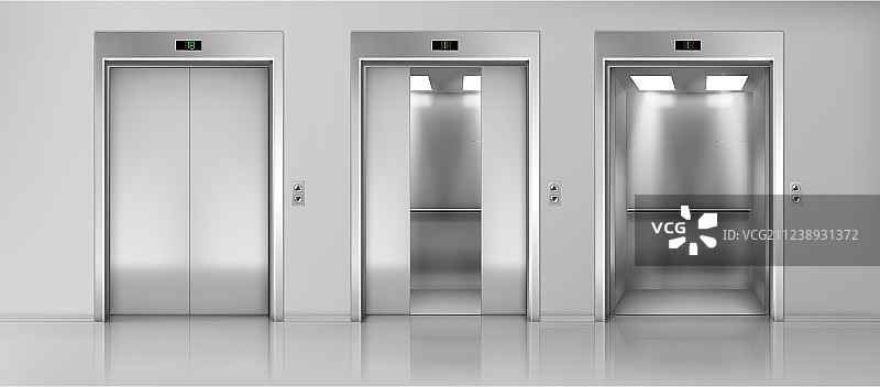 地板上的电梯客舱是真实的图片素材