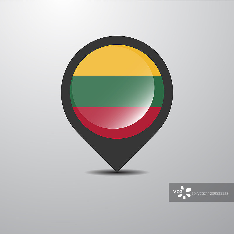 立陶宛地图销图片素材