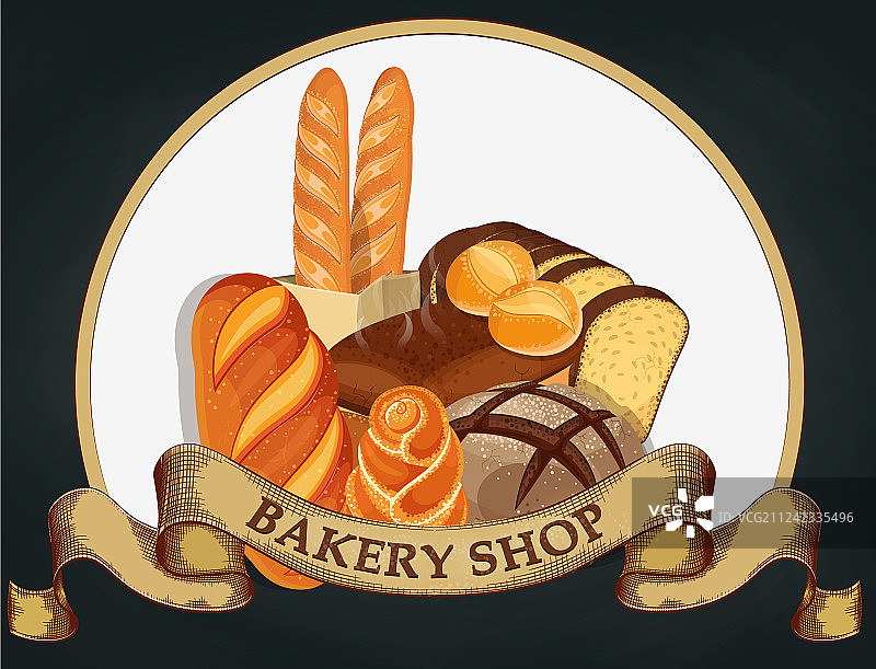 面包店的标志面包面包店的标志图片素材