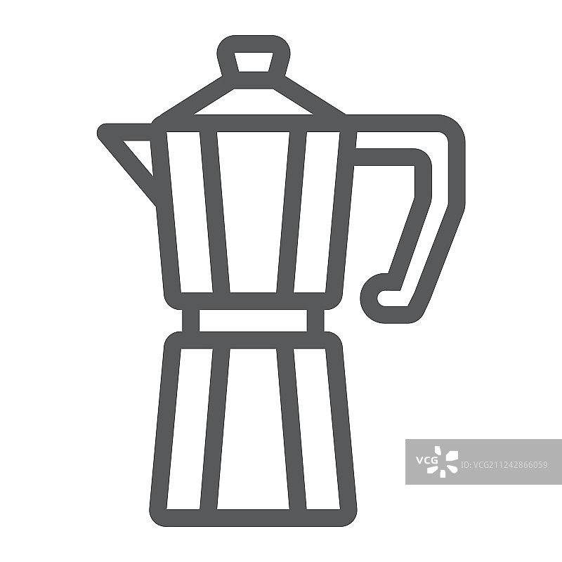 摩卡壶系列图标咖啡和咖啡馆咖啡机图片素材