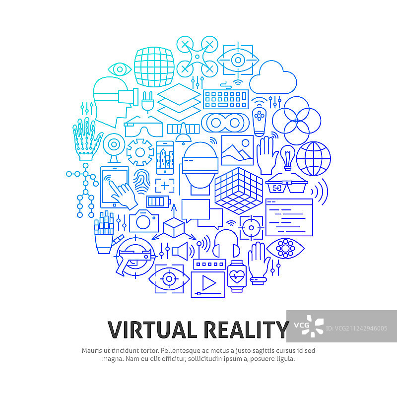 虚拟现实圈概念图片素材