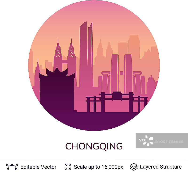 重庆是中国著名的城市景观图片素材