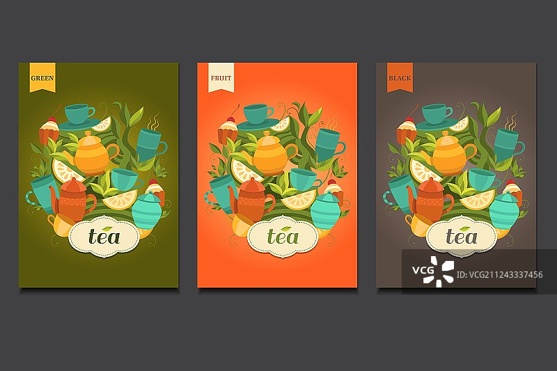 茶叶标签设计图片素材