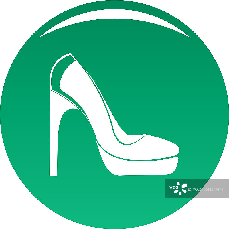 绿色女鞋图标图片素材