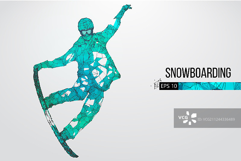 一个滑雪运动员的剪影图片素材