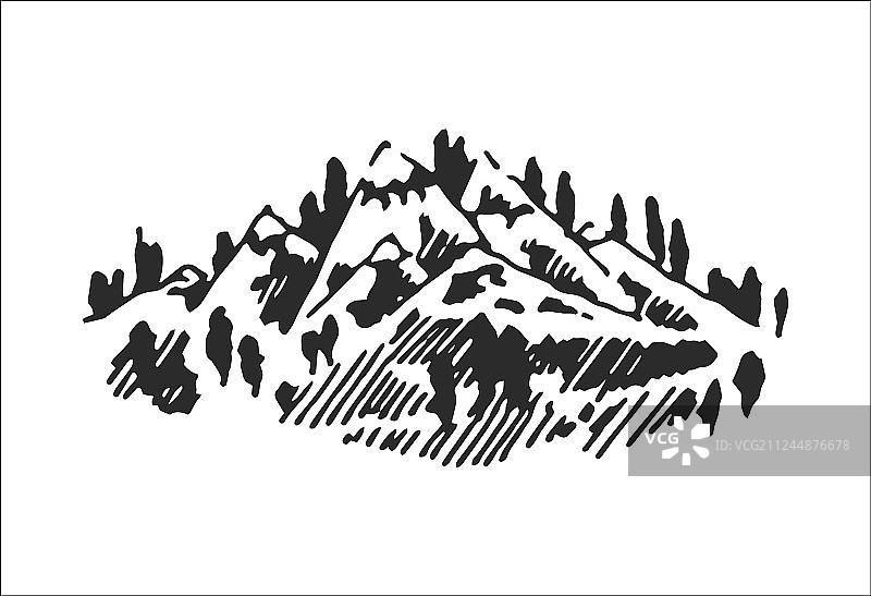 山标志的概念图片素材