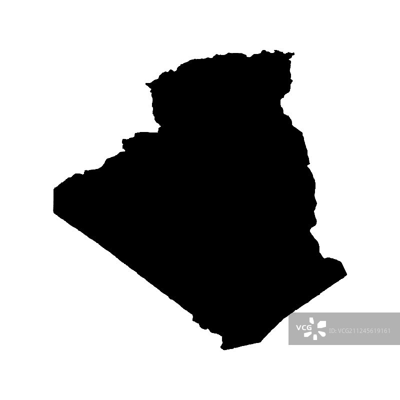 地图阿尔及利亚孤立的黑人图片素材