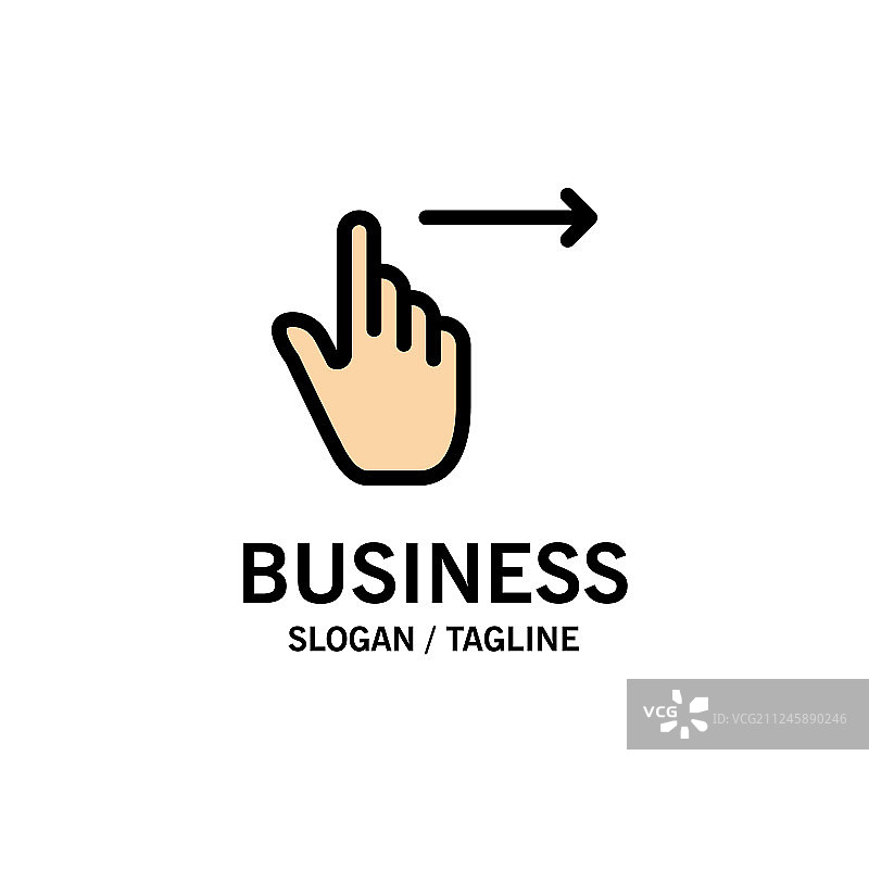 手指手势右滑动滑动企业标志图片素材