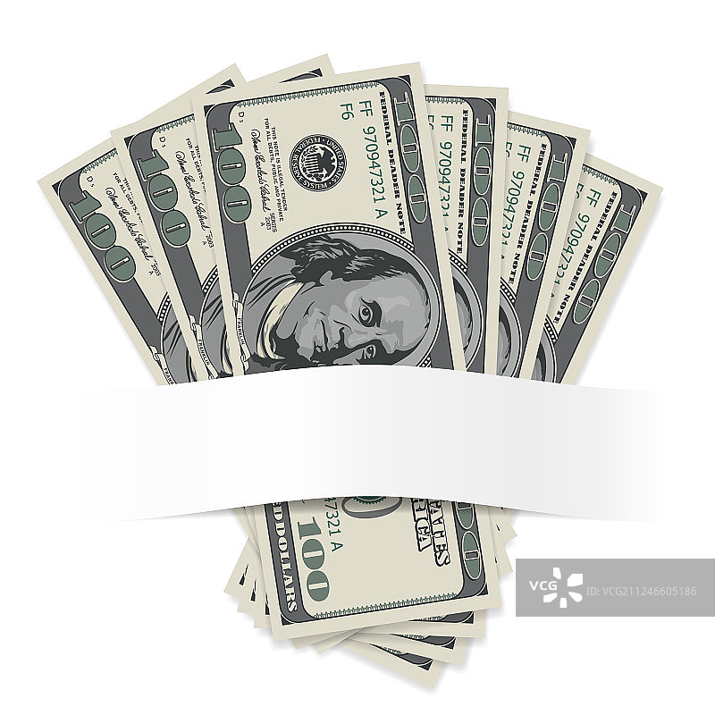 美元在一个白色的背景设计图片素材