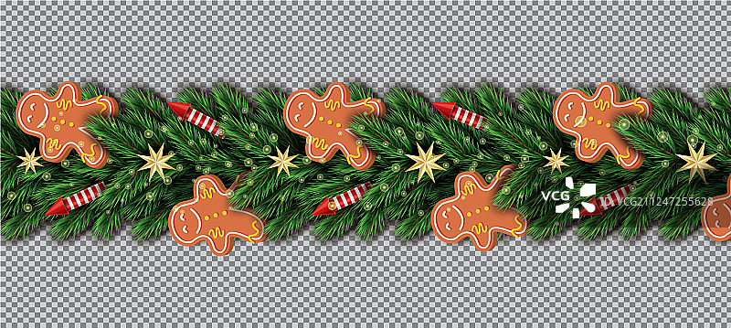 旁边是姜饼人的圣诞树图片素材