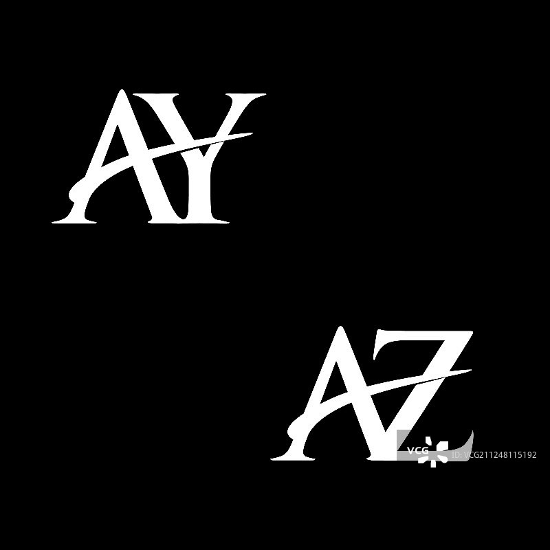 徽标设计的首字母ay-az图片素材
