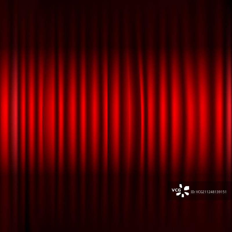黑色边框的红色舞台幕布图片素材