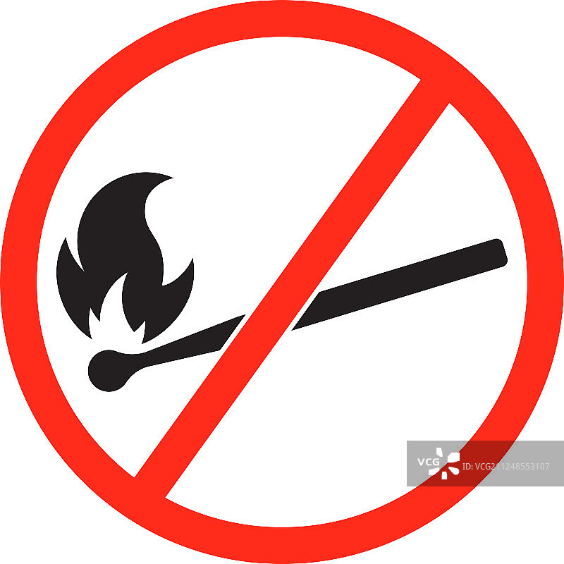禁止明火标志图片素材