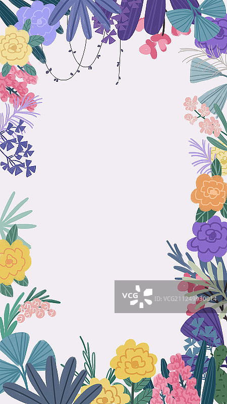 扁平风格丨花团图片素材
