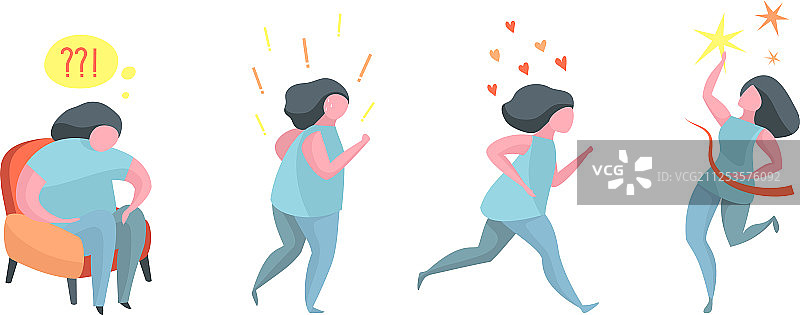 积极健康的女性跑步减肥图片素材